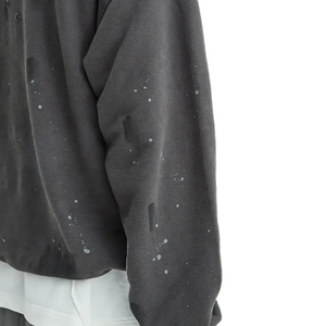 Alta calidad de color de lavado personalizado suelta capucha de gran tamaño de peso pesado Casual Streetwear Pullover Denim Hoodie para hombres - Product Image 4