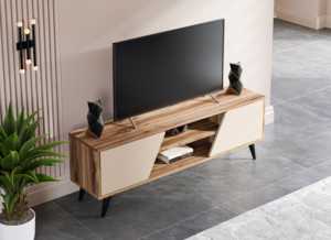 Meuble TV Matmazel Beige moderne du fabricant turc Mobilier de maison en bois européen pour salon chambre à coucher Hot Seller Hotels - Product Image 2
