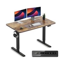 Bureau de travail électrique réglable en hauteur en bois pour la maison, le bureau et l'apprentissage, couleurs personnalisables, montage facile