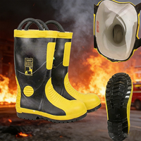 Tenue de pompier de sauvetage incendie certifiée EN 469 bleu marine |   Combinaison ignifuge résistante à la chaleur pour pompiers