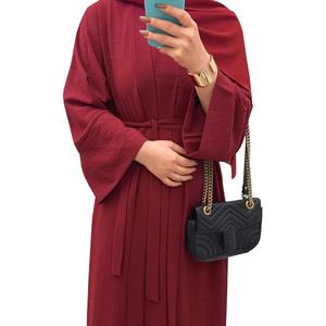 Meilleures ventes modeste simple en mousseline de soie Abaya femmes robes personnalisées de haute qualité 100% coton toutes saisons prix pas cher pour la vente - Product Image 4
