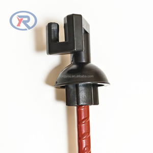 Poteau en acier à ressort en métal de clôture électrique de 110 cm en gros avec isolant en plastique - Product Image 6