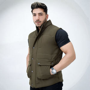 Ventes chaudes, vestes matelassées imperméables pour hommes de qualité supérieure, tricotées, à capuche, respirantes, en coton, couleurs personnalisées, logo - Product Image 4