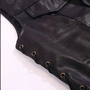 Coupe ample hommes Denim gilet veste élastique sans manches épaulette vêtements d'extérieur décontracté confortable respirant haut d'été - Product Image 6