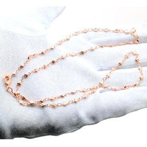 Collar de cadena de eslabones de cobre sólido Unisex de 16-30 pulgadas, joyería de fiesta religiosa impresionante, joyas de moda cristiana Smarat - Product Image 3