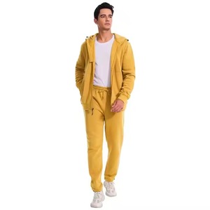Solid Color Wholesale Cheap Price <b>Top</b> Selling Men Tracksuits Plain Blank Design Sport Fitness Jogging Men's Tracksuit - Product Image 5