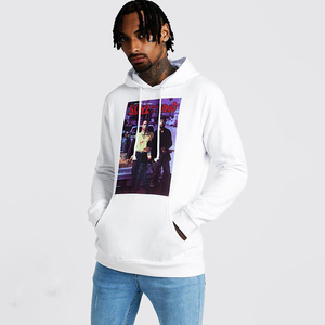 Sudadera con Capucha Personalizada con Logotipo para Hombre, Corte Regular, 100% Algodón, con Bolsillo, Transpirable, Básica, Lisa, de Color Sólido, Talla Grande 6XL - Product Image 1