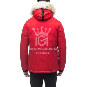 Veste parka d'hiver pour hommes de couleur personnalisée de grande taille à capuche avec un design de rue imperméable et respirant - Product Image 5