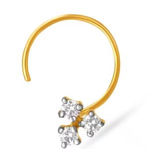 ห่วงจมูกเพชรสำหรับเจ้าสาวดีไซน์สวยงานแล็บทองคำ18Kt อินเดีย - Product Image 6