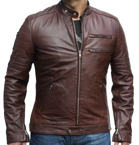 Nouvelle arrivée, veste en cuir de vache à col montant pour homme, haute qualité, sur mesure, collection hiver, respirante, coupe-vent - Product Image 4