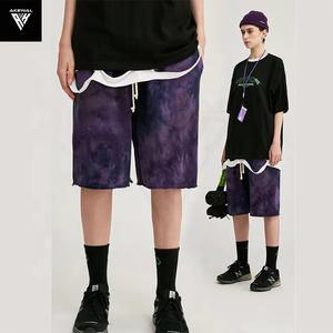 2025 New Arrival <b>Men's</b> Summer tie dye High Street <b>Shorts</b> Drawstring Ripped Old Washed Cotton <b>Sweat</b> <b>Shorts</b> <b>Mens</b> Distressed <b>Shorts</b> - Product Image 2