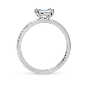 14K Octagon Lab Grown Diamond Ring IGI Gold Lab Creado Diamond Ring para boda F VS1 Anillo de compromiso o banda - Product Image 3