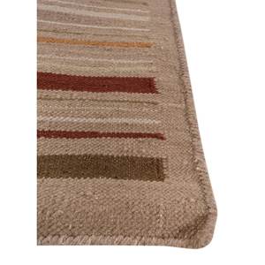 พรมขนสัตว์ขนาดใหญ่ ADWL-1274 ทำมือ ลายถักสีเทา-ดำ ลายเส้น สำหรับบ้าน ห้องโถง ขนาด 9x12 ฟุต รูปทรงสี่เหลี่ยมผืนผ้า ลายแบบนามธรรม - Product Image 4