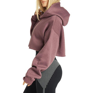Sudaderas Cortas Personalizadas para Mujer Hechas en Fábrica, Sudaderas Cortas para Mujer en Colores Personalizados, Sudaderas Cortas para Mujer Más Vendidas - Product Image 4