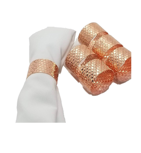 Porte-anneau de serviette rond en cuivre antique de style moderne pour les faveurs de fête de mariage accessoires personnalisés clairs au meilleur prix - Product Image 1