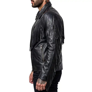 Best Customized Genuine Sheepskin Winter Puffer <b>Jacket</b> for <b>Men</b> <b>Leather</b> <b>Jacket</b> Design <b>Men</b> Style <b>Leather</b> <b>Jacket</b> with Fur Collar - Product Image 4