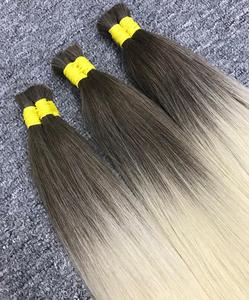 Extensiones de cabello humano liso natural Rubio mezclado, 100g, trama doble, la mejor calidad, venta al por mayor, los mejores vendedores - Product Image 4