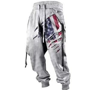 Pantalon de survêtement de jogging taille haute décontracté pour hommes vêtements de sport à motif droit et léger pour musculation pantalon de jogging de sport - Product Image 2