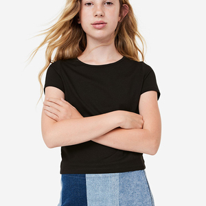 Nouveau gros fille été arc-en-ciel haut court école fille adolescent t-shirts haute qualité décontracté hauts amples - Product Image 1