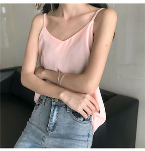 เสื้อกล้ามลำลองสำหรับผู้หญิง ใส่เล่นกีฬาฤดูร้อน ผ้าเรยอนเจอร์ซีย์ ระบายอากาศดี สีพื้น ด้านหน้าขายดีสำหรับผู้หญิง - Product Image 4