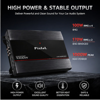 Amplificateur audio de voiture haute puissance 4 canaux classe AB 100W RMS 170W en pont 1000W de crête pour système stéréo KAC-PS804EX