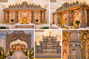 Mandap Tradicional Manavarai para Bodas del Sur, Salones para Eventos, Mandap Manavarai para Bodas Gujarati, Decoración de Bodas, Mandap Estilo Templo - Product Image 6