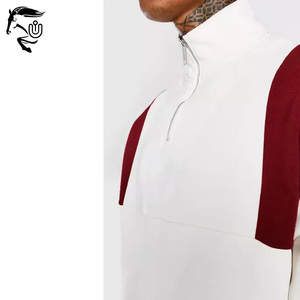 OEM personalizado 100% algodón acampanado bloque de color media cremallera de secado rápido transpirable polar ropa de calle chándales para hombres Premium - Product Image 3