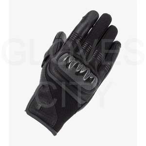 Guantes de moto negros de carreras personalizados, protección de cuero para moto de calle y deportes, guantes de Ciclismo de motor personalizados de fábrica - Product Image 5