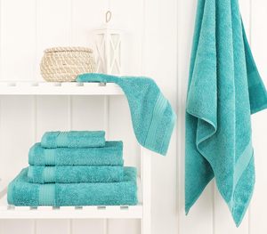 Juego de toallas de baño de color sólido personalizable Premium de 6 piezas, toallas de viaje de cocina tejidas de algodón turco de bambú de secado rápido para cara de gimnasio - Product Image 2