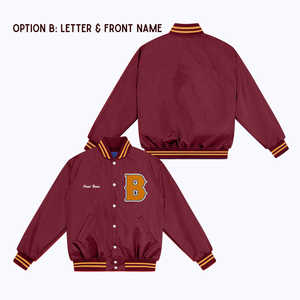 Alta calidad bordado Patchwork invierno Bomber Letterman hombres satén Varsity chaqueta para hombres hecho en Pakistán - Product Image 2