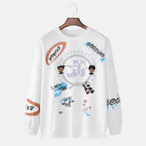 เสื้อฮู้ดสวมหัวคอลูกเรือผ้าฝ้าย100% ออกแบบได้ตามต้องการสำหรับผู้ชายเสื้อมีฮู้ดสำหรับฤดูหนาวโลโก้สีทึบ - Product Image 5