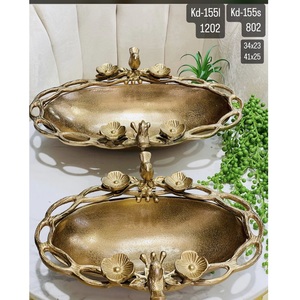 Cuenco decorativo de metal para el hogar moderno Cuenco de vajilla de acero inoxidable hecho a mano con recubrimiento de polvo blanco - Product Image 6