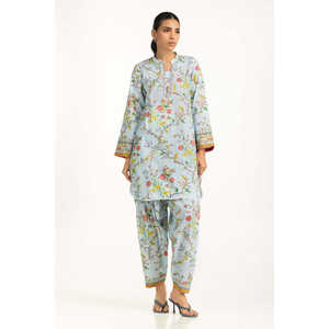 Conjunto Coordinado Estampado Cambric IPST-44986, Casual de 2 Piezas, Shorts y Top, Talla XS, Mangas Tres Cuartos, para Primavera/Verano - Product Image 5