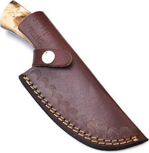 Couteau de chasse en acier damas fait à la main de qualité supérieure manche en bois de taille personnalisée pour la survie en camping en plein air supporté par OEM - Product Image 5