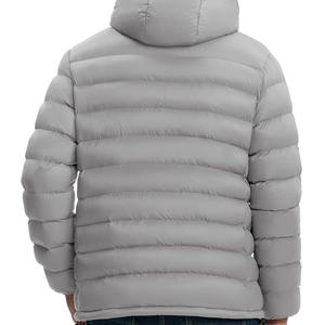 Vente en gros de veste à bulles pour hommes, vêtements d'hiver chauds avec capuche, coupe-vent avec fermeture éclair, veste matelassée coupe-vent, veste d'extérieur - Product Image 3