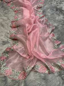 Seda de organza atractiva con hilo de viscosa, fabricante y proveedor de Sari de Surat a tarifa completa de Surat - Product Image 6