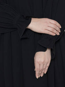 Vestidos Musulmanes Burqa de Poliéster Personalizados de Diseño Moderno y Alta Calidad, Abaya Negra de Dubái para Mujer, Venta al Por Mayor para Exportación - Product Image 2