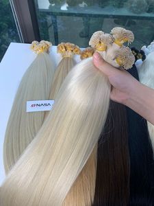 Produits tendance Pointe plate Toutes les couleurs Vente en gros Vietnamien Qualité brute Extension de cheveux humains Prix 60cm Super Double dessiné - Product Image 5