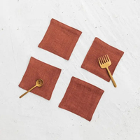 Sous-verres de table personnalisés en lin naturel écologique et durable, accessoires de cuisine classiques, faible MOQ, sur mesure, vente en gros