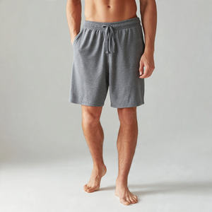 กางเกงขาสั้นวอร์มผู้ชายสำหรับออกกำลังกาย ฟิตเนส ผ้าฟลีซ กางเกงขาสั้นวอร์มผู้ชายสำหรับฤดูหนาว สไตล์สตรีท วิ่งจ๊อกกิ้ง - Product Image 2