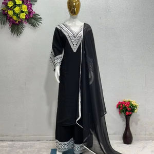 เสื้อปาร์ตี้ดีไซน์เนอร์แต่งด้วยผ้าลายแฟนซีเย็บตะเข็บ - Product Image 1