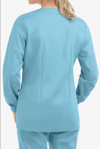 เสื้อกาวน์แพทย์สีขาวชมพู ดีไซน์ทันสมัย สวมใส่สบาย ผลิตตามสั่ง สำหรับพยาบาลและห้องปฏิบัติการทางการแพทย์ แขนยาว สำหรับผู้หญิง - Product Image 4