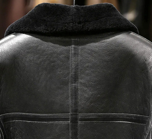 2024 invierno nueva chaqueta de piel de oveja para hombre, abrigo de piel de oveja, chaqueta gruesa de cuero genuino negro, chaqueta de piel sintética para hombre, chaqueta de piel falsa - Product Image 6