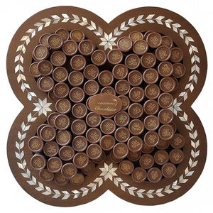 Bandeja de madera con incrustación de perla hexagonal árabe, bandeja de servicio de chocolate de lujo hecha a mano de Vietnam, último diseño - Product Image 2