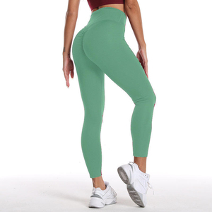 Conjunto de Yoga sin costuras de tres piezas personalizado para mujer, mallas deportivas para gimnasio y Top corto, ropa deportiva de entrenamiento - Product Image 5