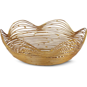 Cuenco redondo de Metal blanco de primera calidad, cuenco de almacenamiento de frutas, cuenco decorativo para el hogar de diseño antiguo para uso en cocina de Hotel - Product Image 2