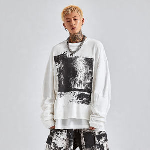 T-shirt à manches courtes en tricot gaufré OEM pour homme, 100% coton, écologique, respirant, style streetwear décontracté - Product Image 4