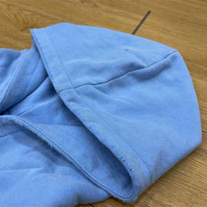 Sudadera con capucha recortada lavada con ácido Vintage de peso pesado personalizada Unisex dobladillo crudo sin cuerdas parche desgastado bordado 100% algodón invierno - Product Image 5