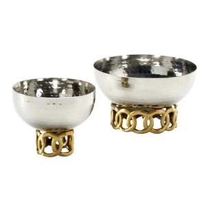 Cuenco para servir ensalada japonesa ecológica de calidad Superior, aperitivos de oro/plata/Chocolate para uso doméstico, boda, Metal pulido - Product Image 2