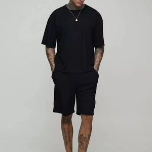 ชุดวอร์มแบบสวมหัวสำหรับผู้ชายกางเกงขาสั้นเนื้อผ้าขนาดใหญ่สำหรับผู้ชายชุดวอร์มแบบลำลองระบายอากาศได้คุณภาพระดับพรีเมียม - Product Image 1